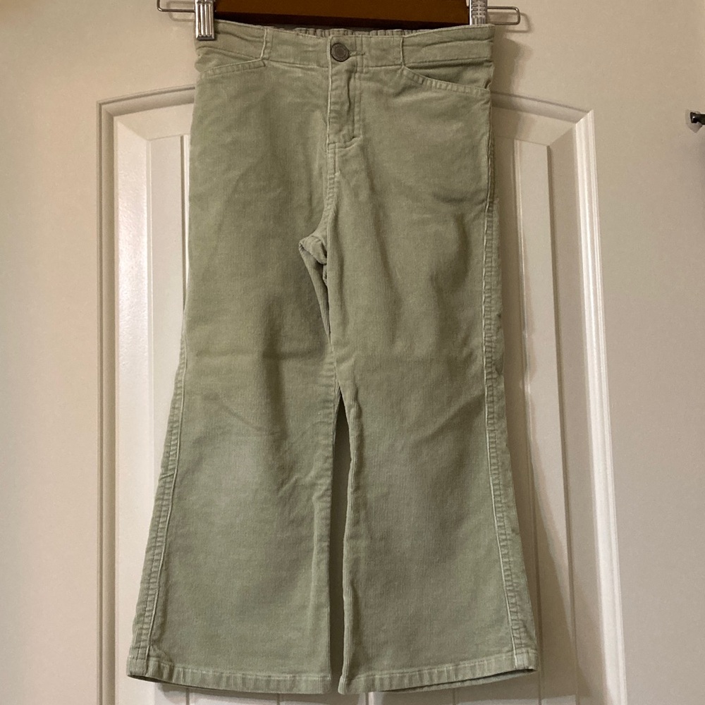 Girls Light Green Corduroy Pants